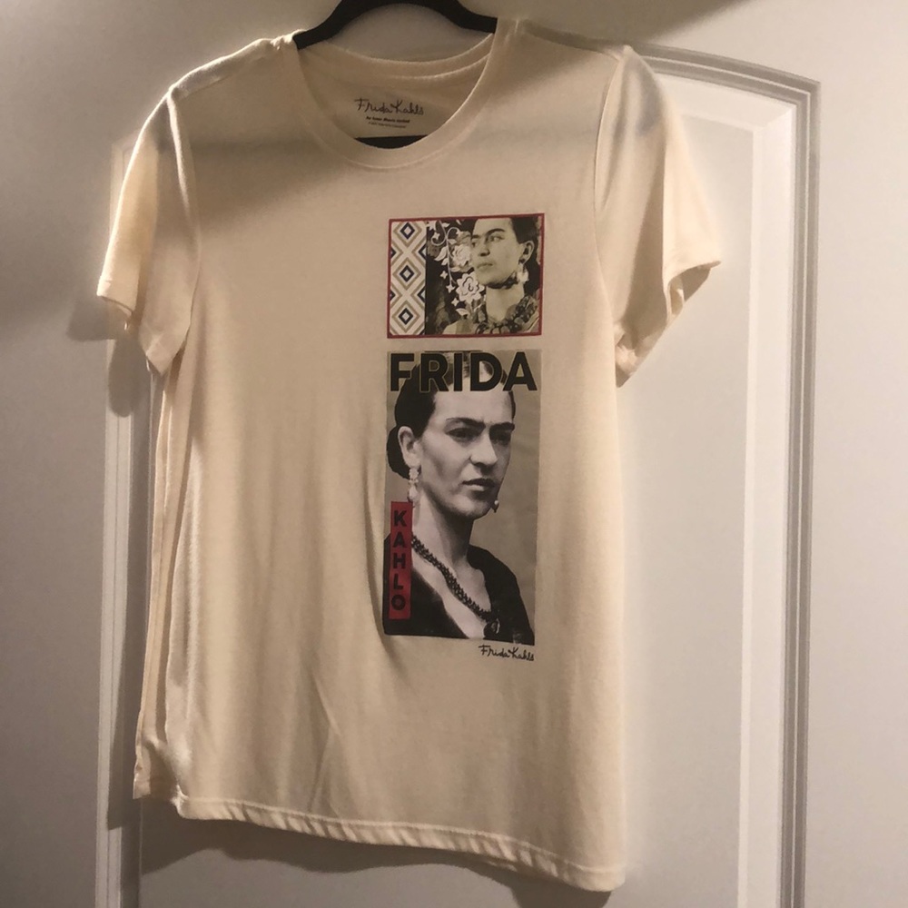 Cream Frida graphic tee, never worn
